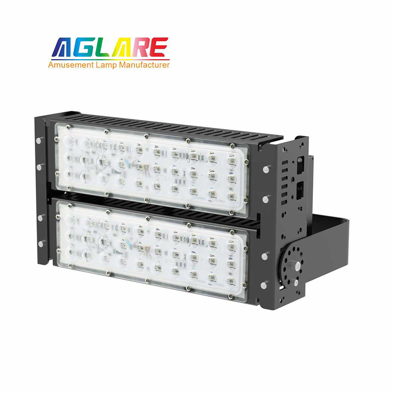 游乐园景区公园景观100Wled彩色投光灯 带？100变色RGB泛光灯户表