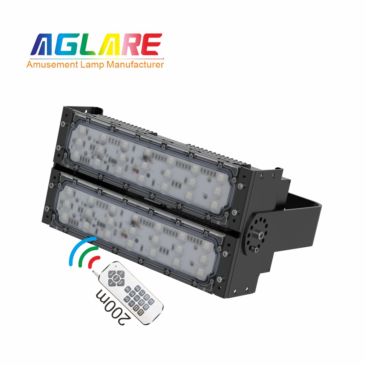 100W LED彩色泛光灯 RGB投光灯带？仄